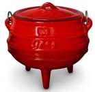 LK&#039;s Pot 3-Leg #1/4 (0.75)  (Cast Iron) (Red Enamel)