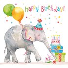 Birthday Elephant Napkin Set 33 x 33 cm
