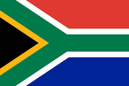 South African Flag Car Window Sticker 10.8 x 7.0 cm