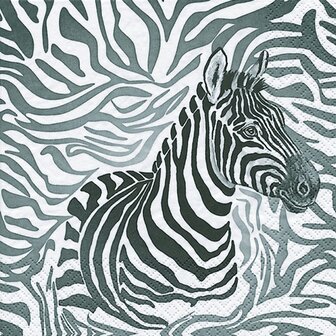 Zebra Napkin Set 33 x 33 cm