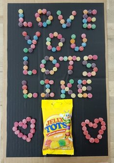 Postcard: Love you lots like Jelly Tots