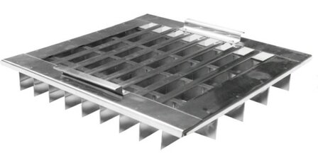 Aluminium Rusk Pan &amp; Cuttter 35cmx35cmx3.5cm - Place separate order