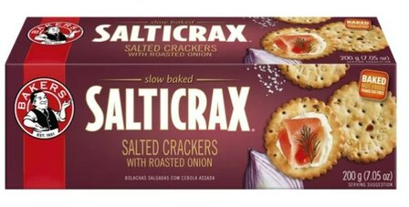Bakers Salticrax Salted Crackers - Roasted Onion