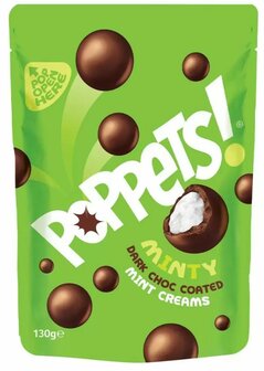 Poppets! Minty Dark Choc Coated Mint Creams - (UK)