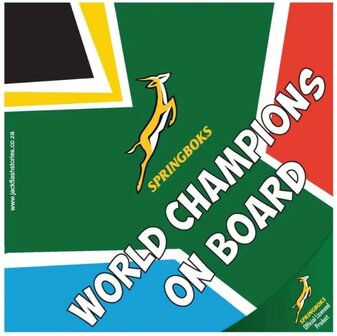 Springboks World Champions on Board Sign