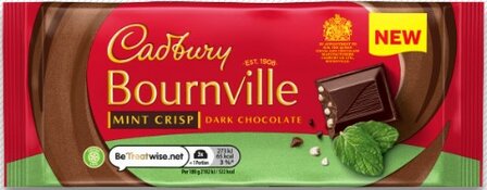 Cadbury Bourneville Mint Crisp Dark Chocolate - (UK)