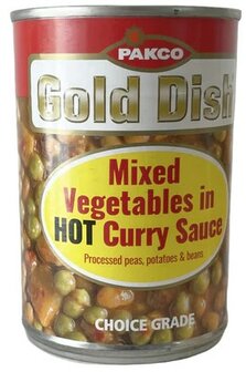 Pakco Gold Dish Mixed Vegetables in HOT Curry Sauce