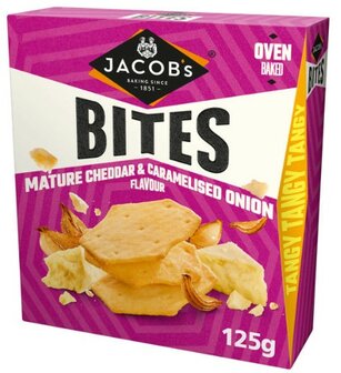 Jacob&#039;s Bites Mature Cheddar &amp; Onion - (UK)