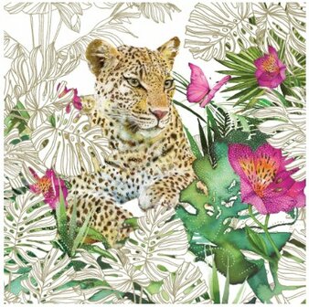 Leopard Napkin Set 33 x 33 cm