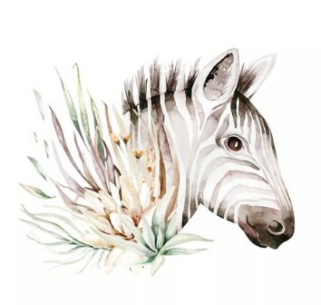 Tropical Zebra Napkin Set 33 x 33 cm