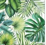 Tropical Leaves White