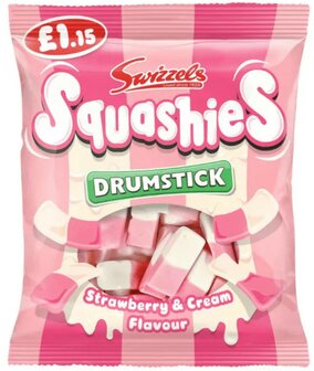 Swizzels Squashies Drumstick Strawberry &amp; Cream Flavour - (UK)