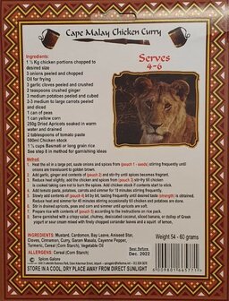 Taste of Africa - Cape Malay Chicken Curry - Xmas Special