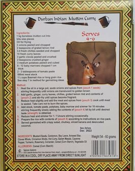 Taste of Africa - Durban Indian Mutton Curry - Xmas Special