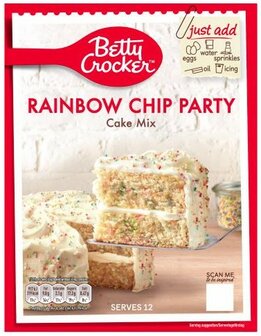Betty Crocker Rainbow Chip Party Cake Mix - (UK)