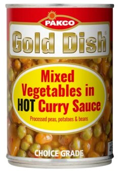 Pakco Gold Dish Mixed Vegetables in HOT Curry Sauce