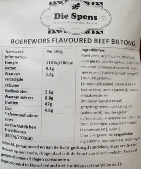 Boerewors Biltong