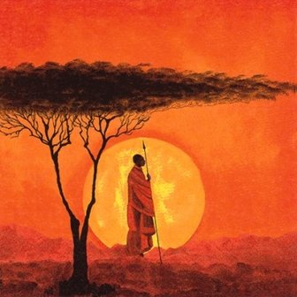 African Sunset Napkin Set 33 x 33 cm