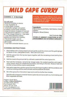 Nice &#039;n Spicy - Mild Cape Curry