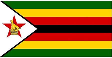 Zimbabwe Flag Sticker 8.7 x 5.9 cm