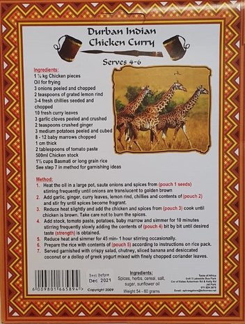 Taste of Africa - Durban Indian Chicken Curry