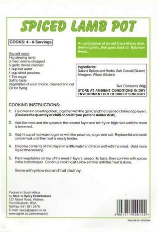 Nice n Spicy - Spiced Lamb Pot