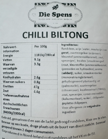 Chilli Biltong 200g