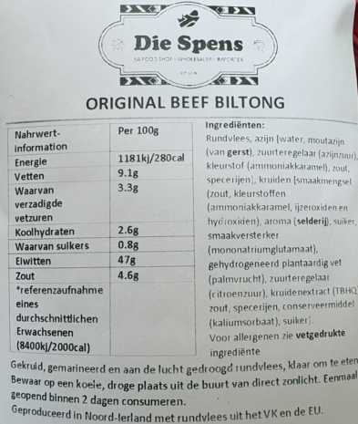 Chilli Biltong 100g